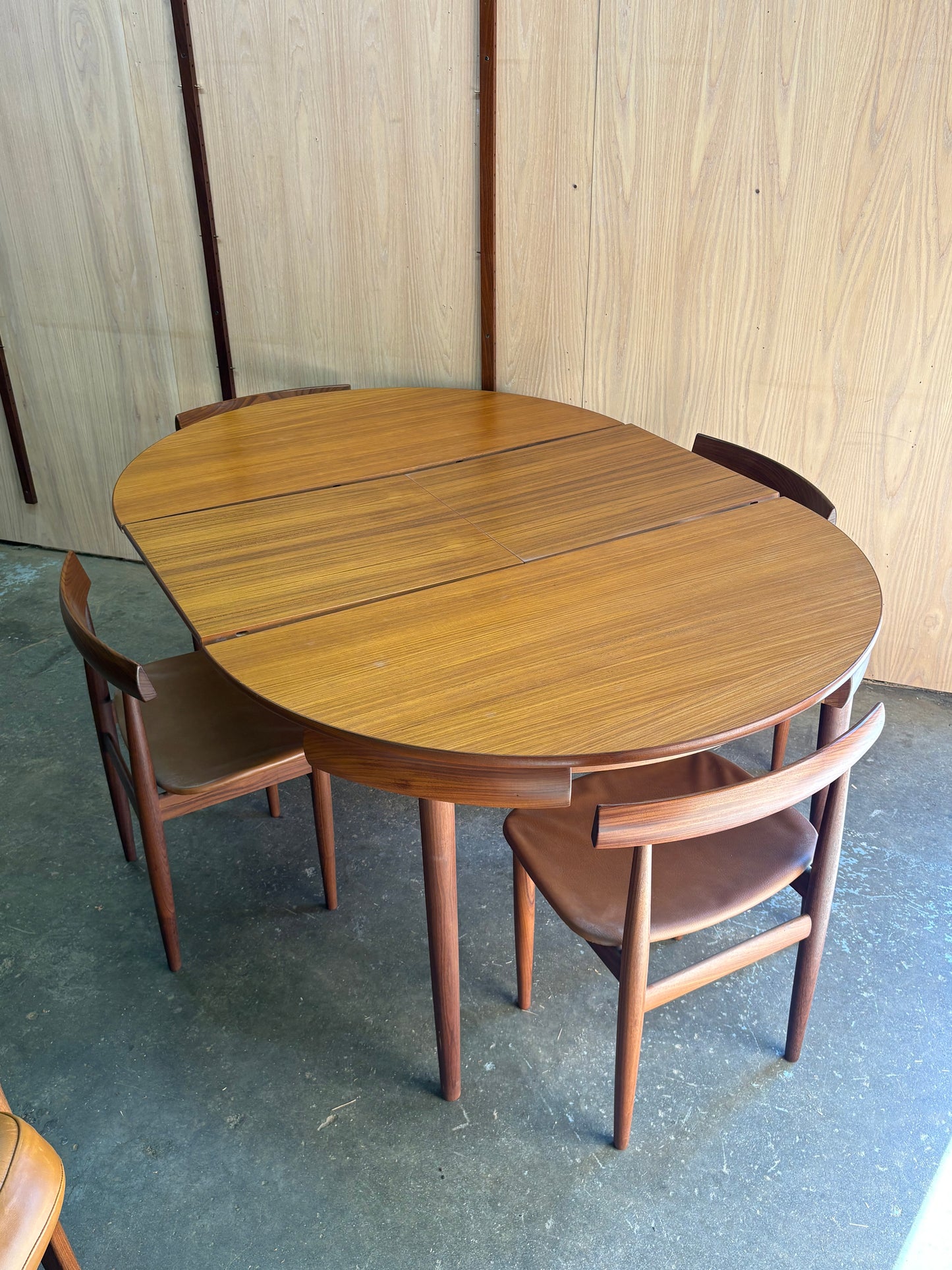 Rare Hans Olsen Teak “Roundette” Dining Set for Frem Røjle