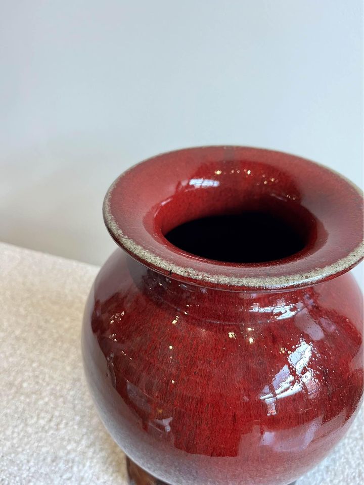 Sang-de-boeuf stoneware vase by Lane Gordon Thorlaksson