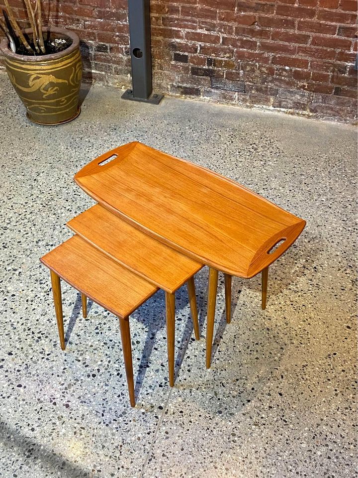 Set of 1960s Danish Teak Nesting Tables