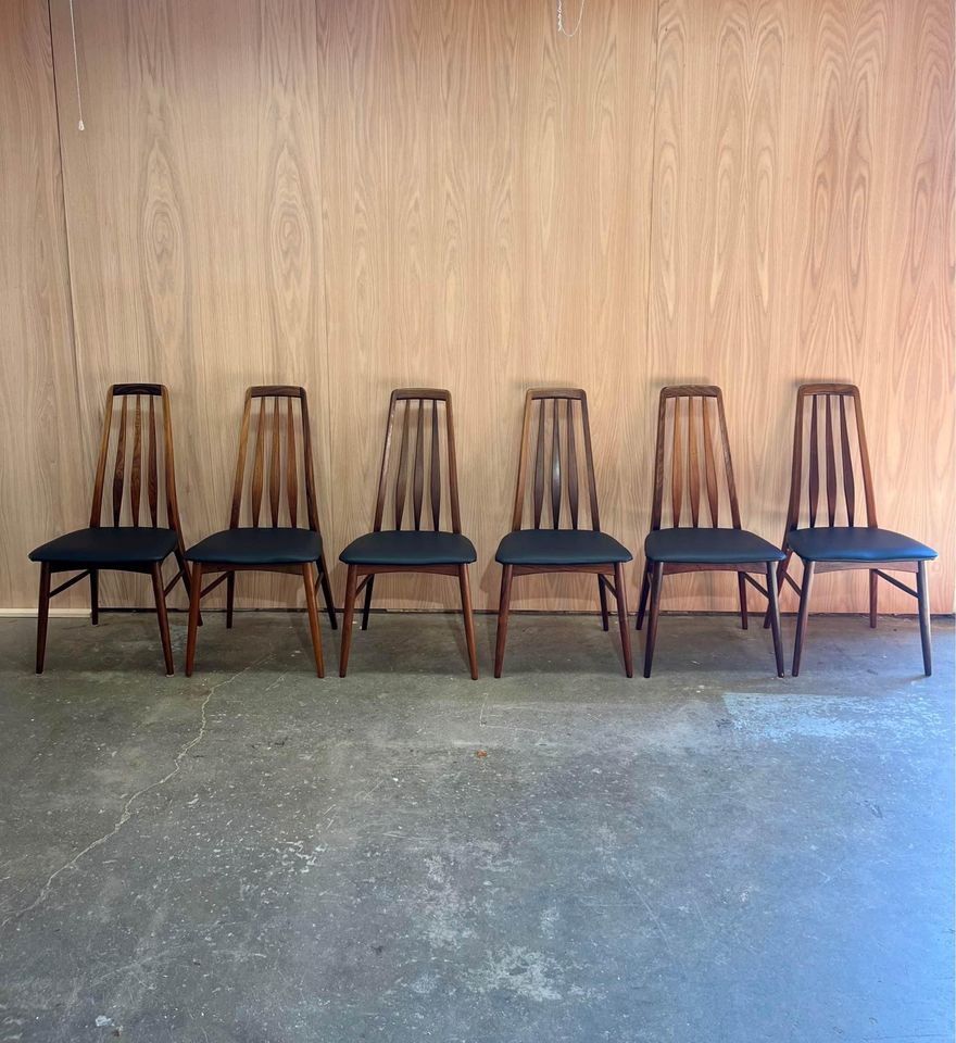 Set of 8 1960s Rosewood ‘Eva’ dining chairs by Nils Koefoed