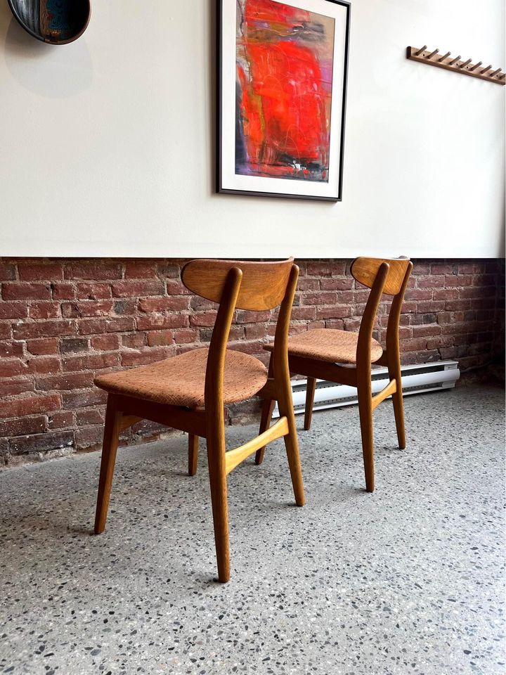 Set of Four 1960's Danish CH32 Chairs by Hans J. Wegner for Carl Hansen & Son