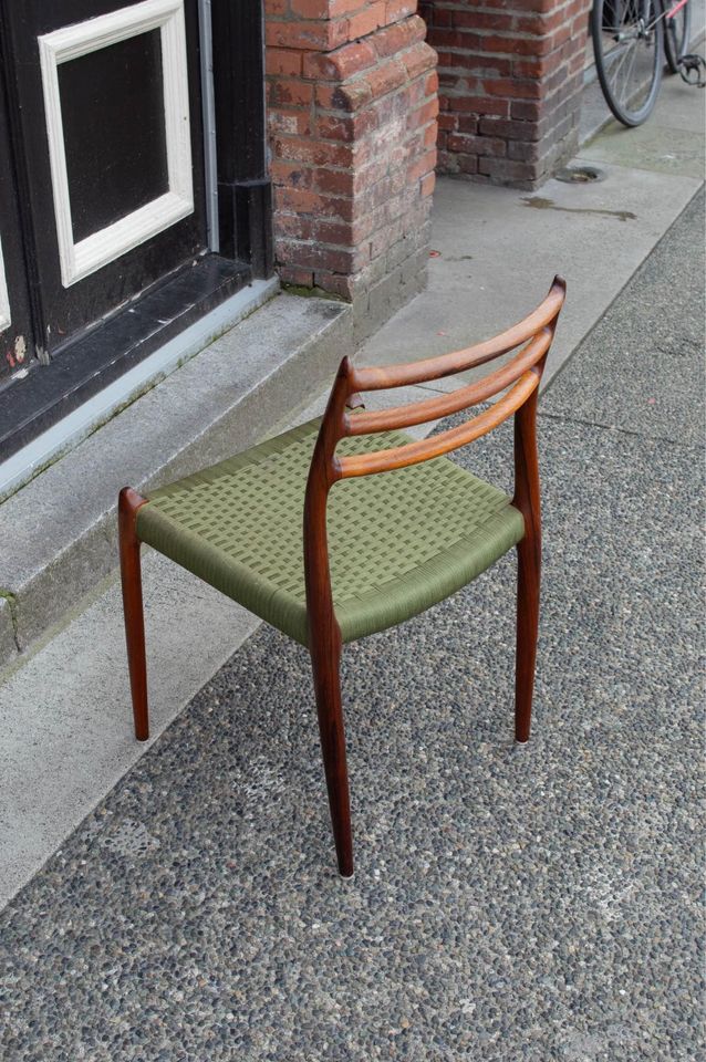 Set of Six 1960s Brazilian Rosewood Model 78 Chairs by Niels Møller