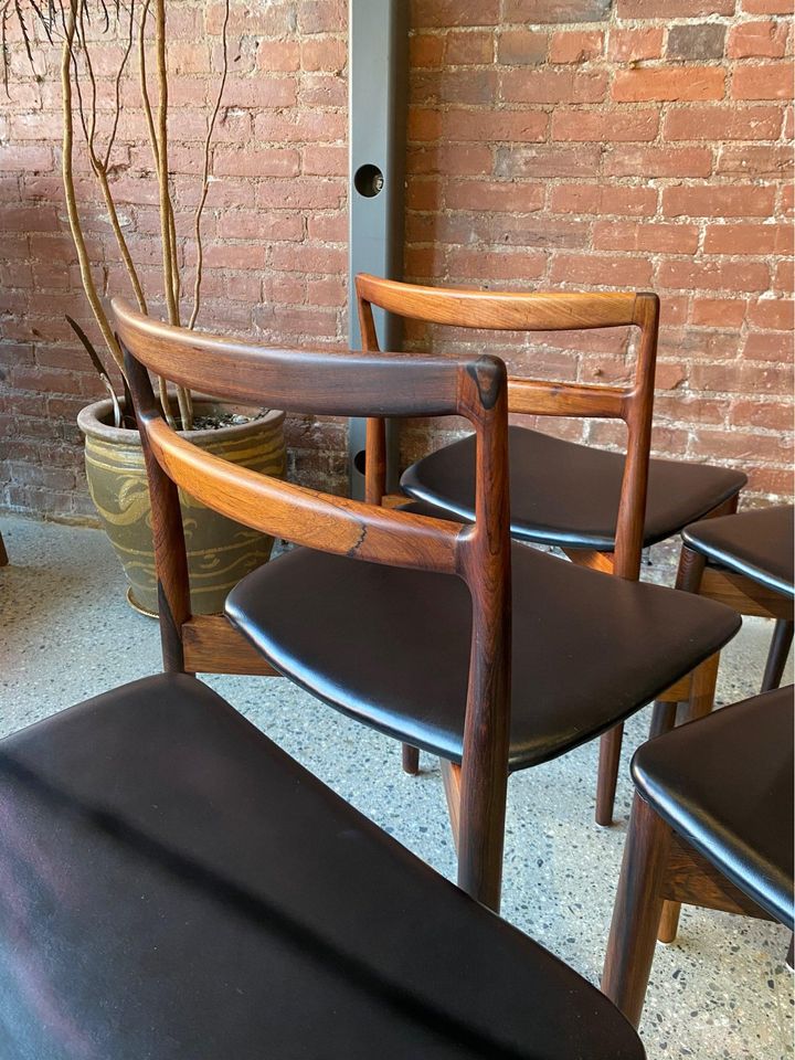 Set of six 1960s Danish Rosewood Dining Chairs