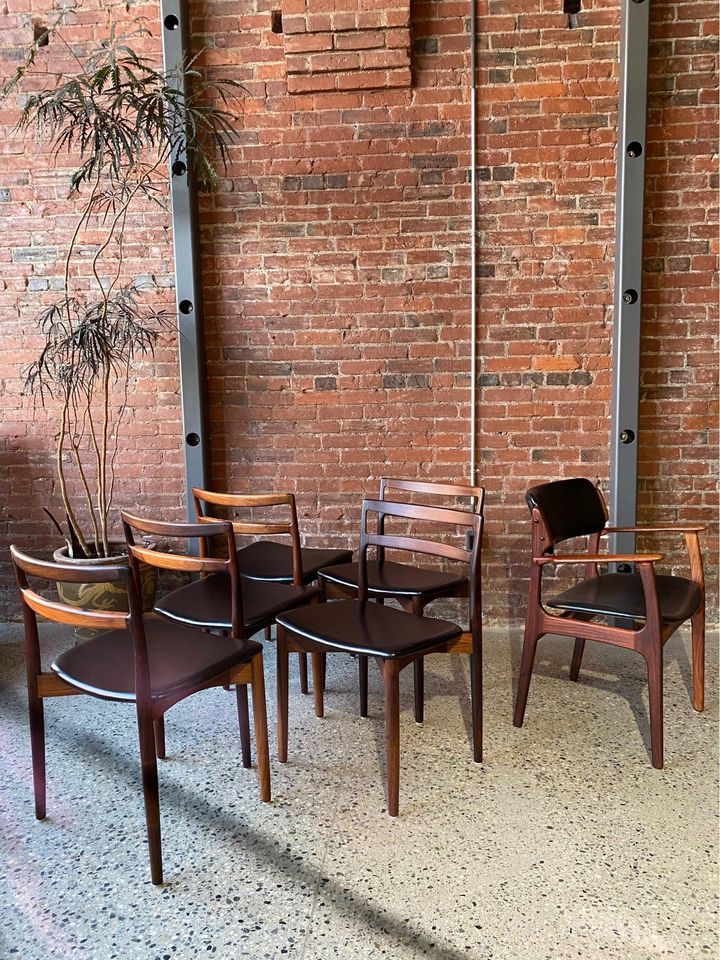 Set of six 1960s Danish Rosewood Dining Chairs