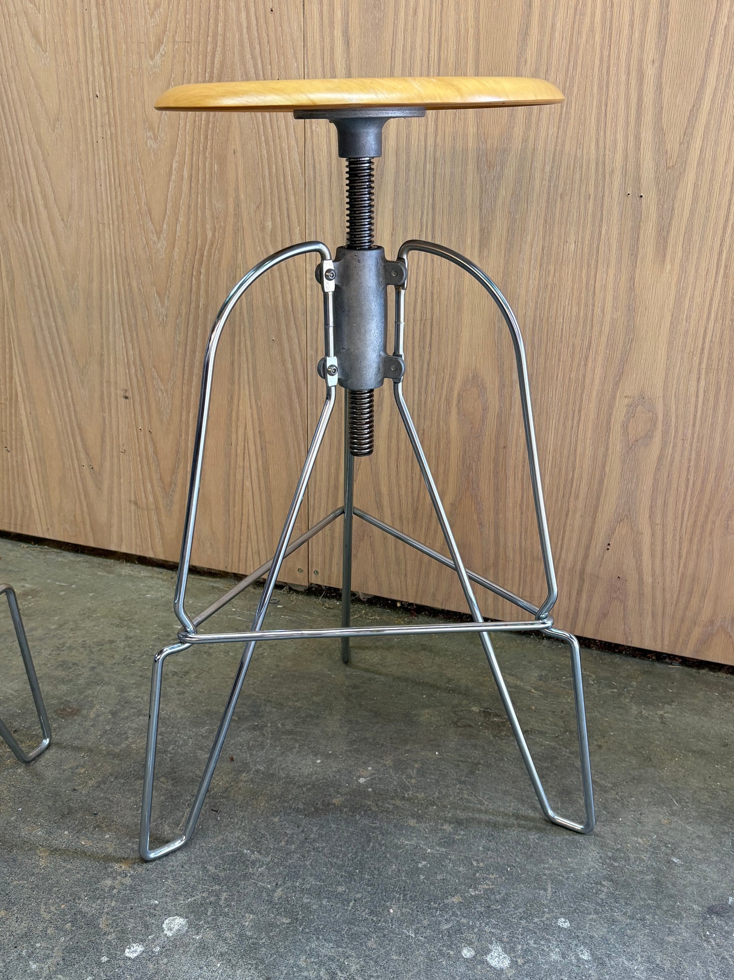 Set of 3 Adjustable Barstools by Jeff Covey – Industrial Modern Elegance