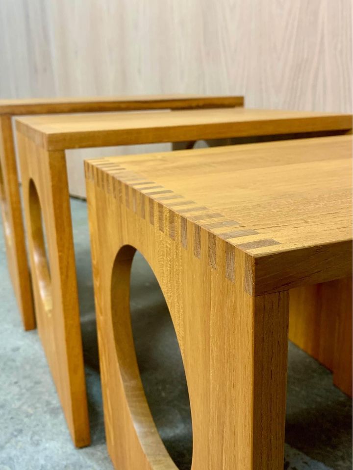 Solid Teak Nesting Tables by Jens Quistgaard