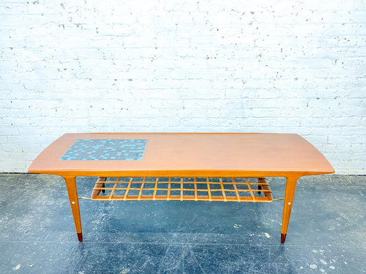 1950s Teak and Mosaic Coffee Table