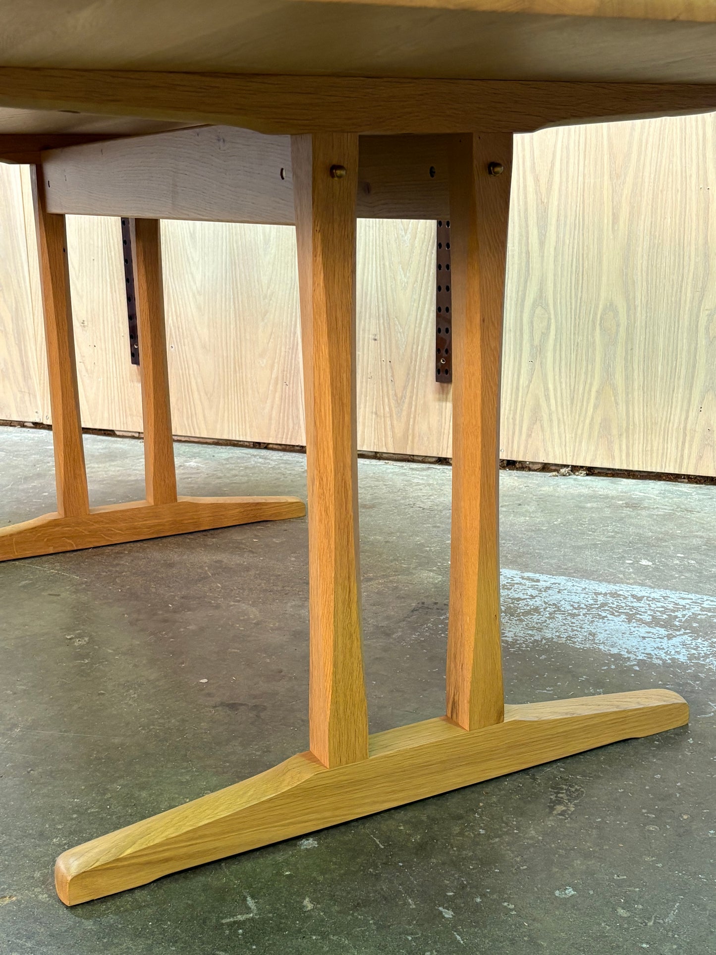 Vintage Solid Oak Danish Dining Table by Børge Mogensen