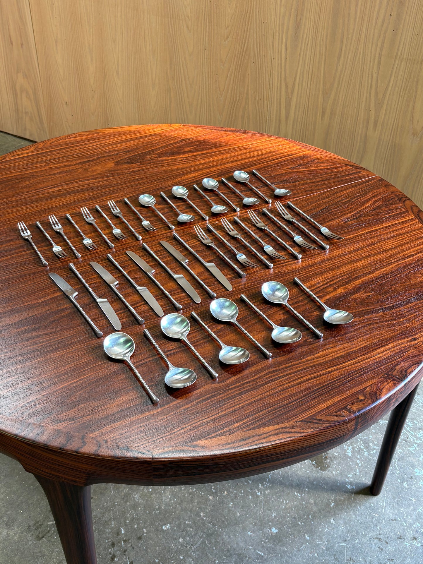 Vintage “Jette” Flatware Service for Eight by Jens Quistgaard for Dansk (circa 1970s)