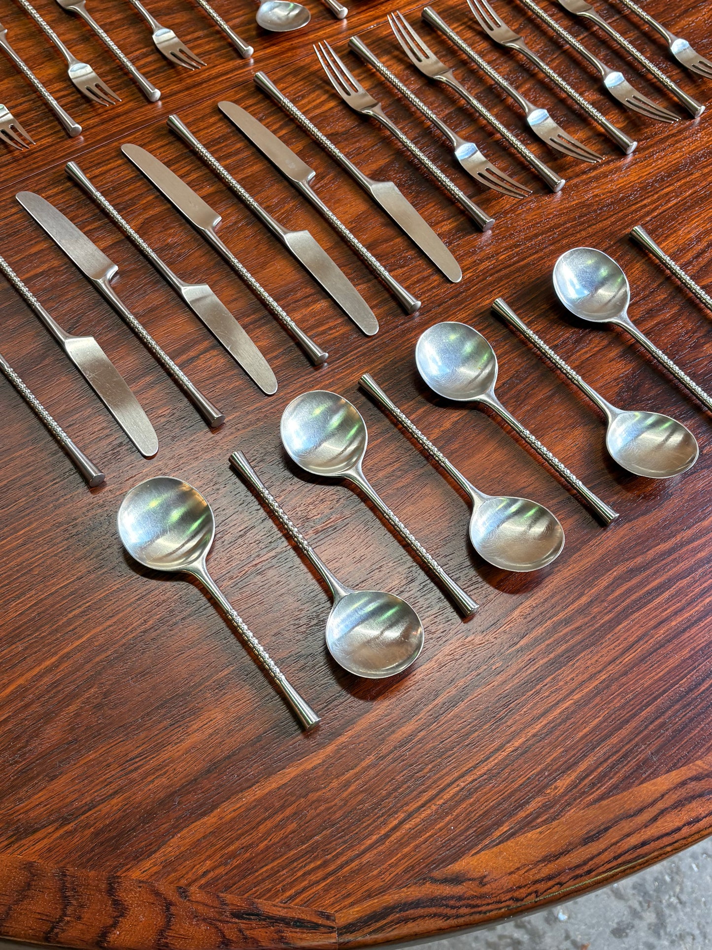 Vintage “Jette” Flatware Service for Eight by Jens Quistgaard for Dansk (circa 1970s)
