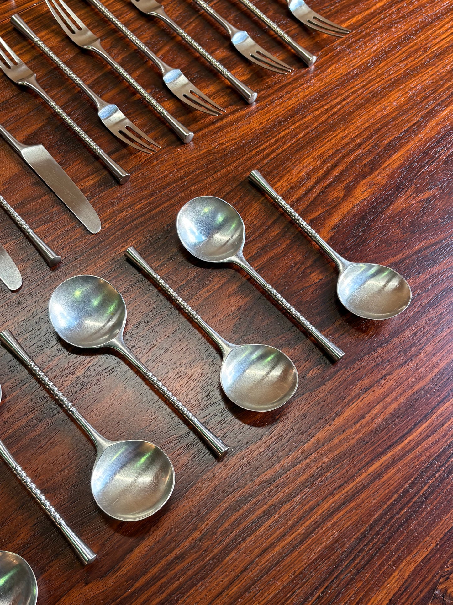 Vintage “Jette” Flatware Service for Eight by Jens Quistgaard for Dansk (circa 1970s)