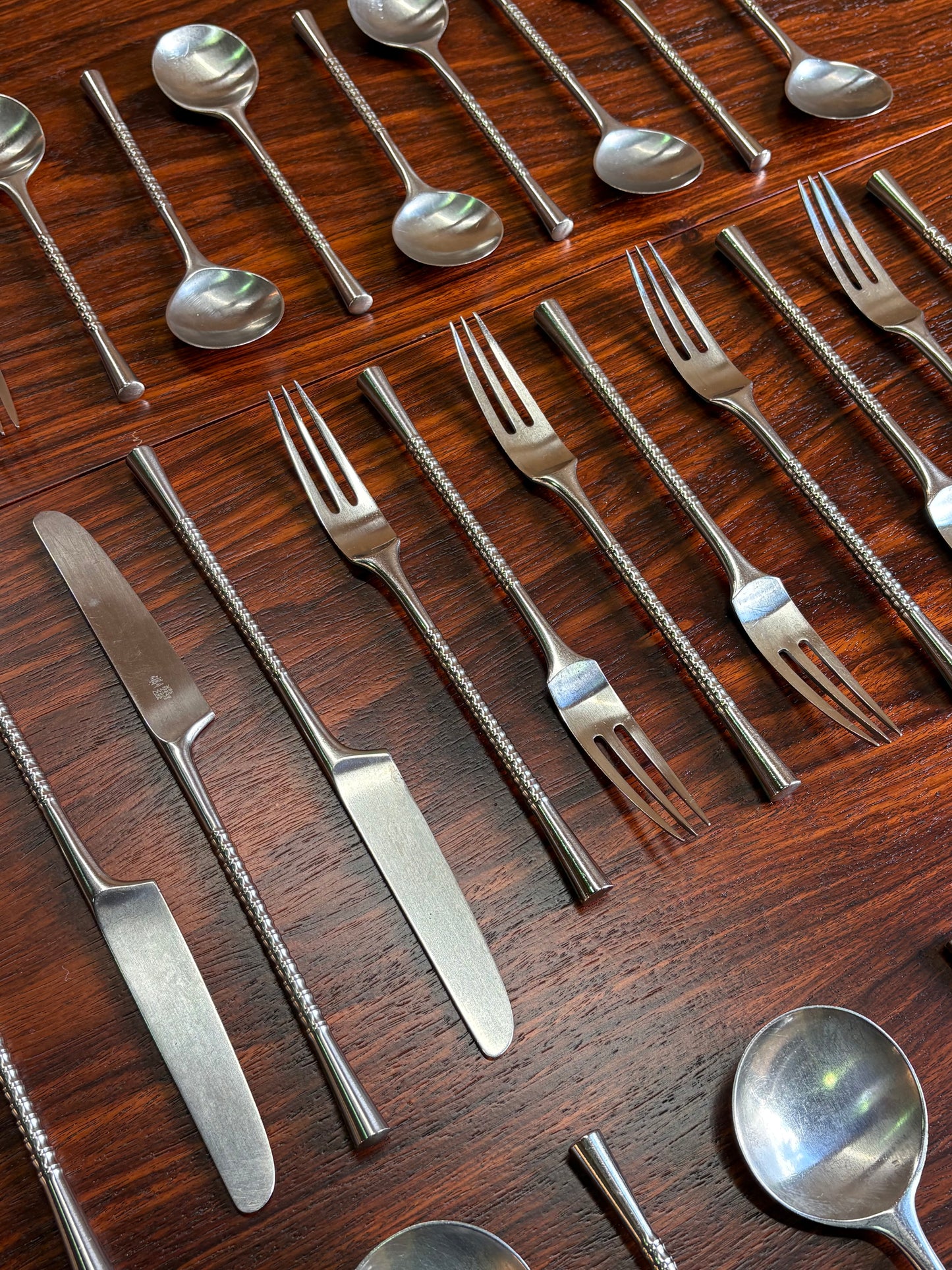 Vintage “Jette” Flatware Service for Eight by Jens Quistgaard for Dansk (circa 1970s)