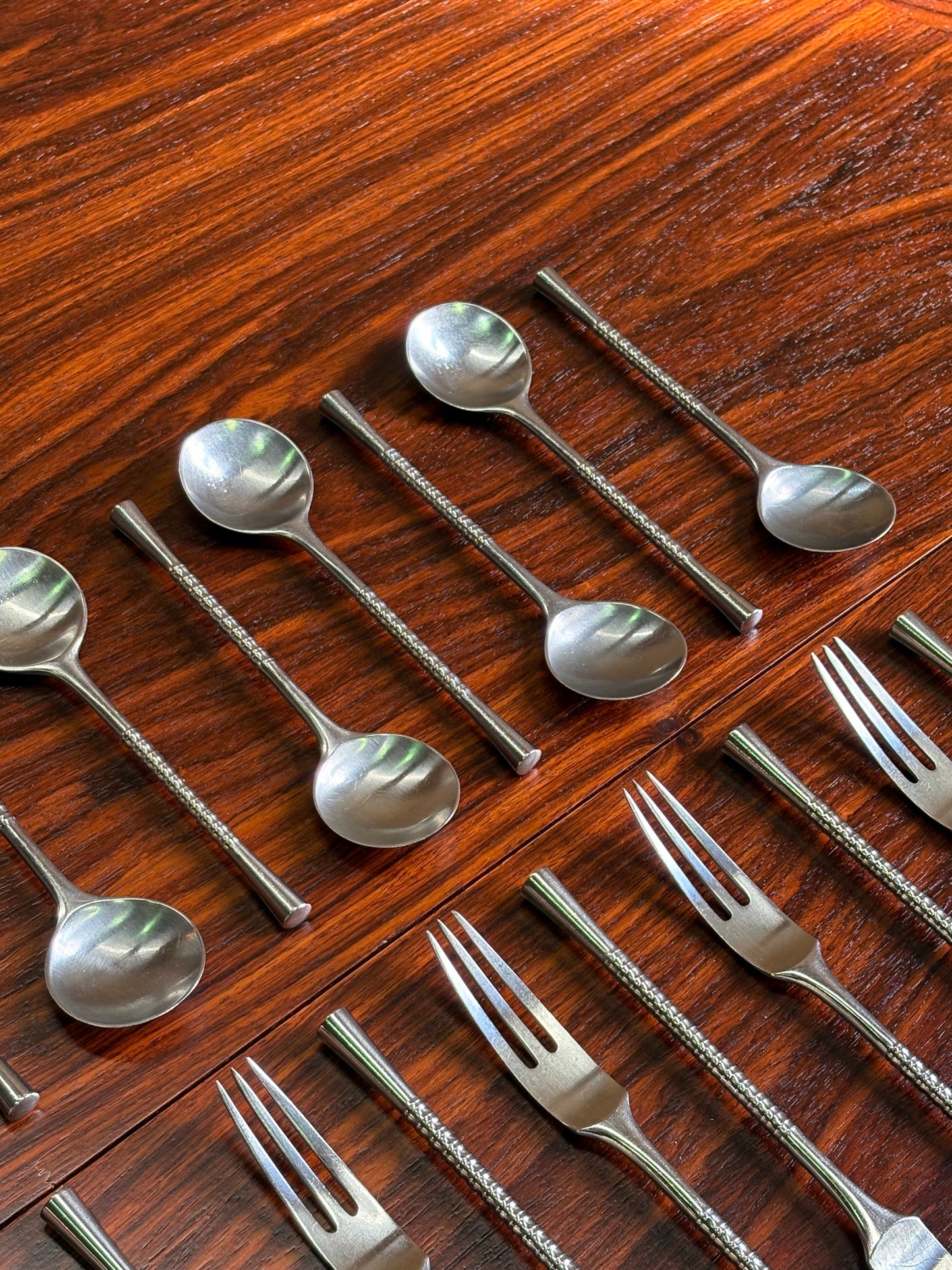 Vintage “Jette” Flatware Service for Eight by Jens Quistgaard for Dansk (circa 1970s)