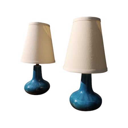 Pair of ceramic table lamps