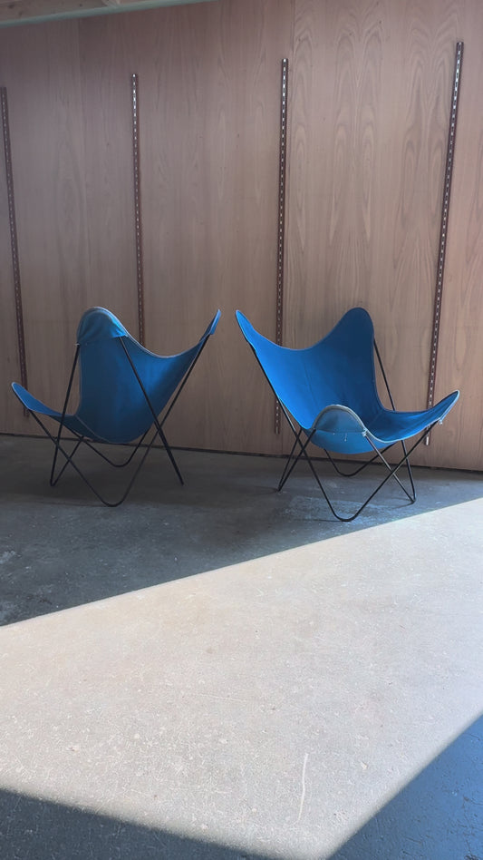 Pair of 1950s Mid Century Butterfly Armchairs