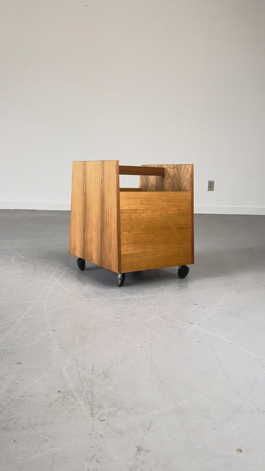 1960s Rolf Hesland Record Caddy for Bruksbo by Bagn Møbelindustri, Norway.