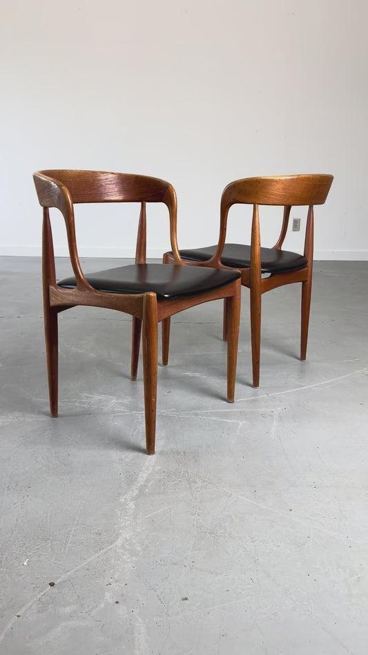 1960s Model 16 Teak Dining Chairs by Johannes Andersen for Uldum Møbelfabrik, Denmark.