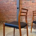 1960s Danish Teak Dining Chairs by Niels Møller