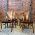 1960s Danish Teak Dining Chairs with New Leather