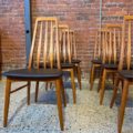 1960s Danish Teak Dining Chairs with New Leather