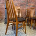 1960s Danish Teak Dining Chairs with New Leather