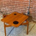 1960s Danish Solid Teak Coffee Side End Table by Magnus Olesen