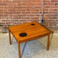 1960s Danish Solid Teak Coffee Side End Table by Magnus Olesen