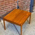 1960s Danish Solid Teak Coffee Side End Table by Magnus Olesen