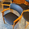 1960s Danish Teak and Leather Dining Chairs by Erik Buch