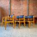 1960s Danish Teak and Leather Dining Chairs by Erik Buch