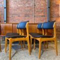 1960s Danish Teak and Leather Dining Chairs by Erik Buch