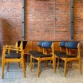 1960s Danish Teak and Leather Dining Chairs by Erik Buch