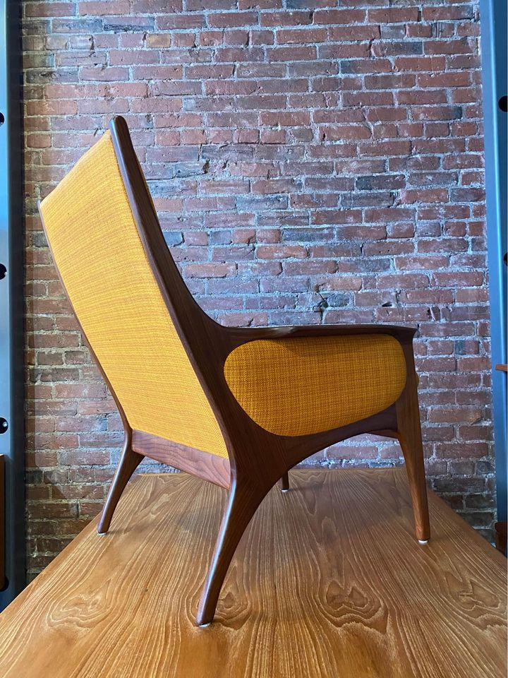 1960s Mid Century “Scoop” Teak and Leather Lounge Chair by R Huber - Pray  for Modern