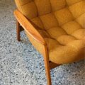 Pair of 1960s Teak “Scoop” Lounge Chairs by R Huber