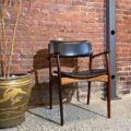 1960s Danish Rosewood and Leather Chair