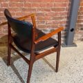 1960s Danish Rosewood and Leather Chair