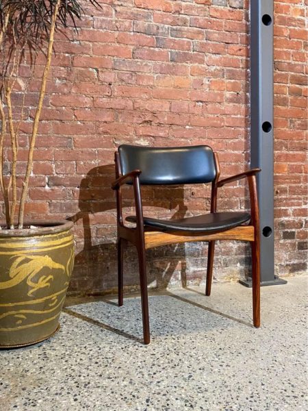 1960s Danish Rosewood and Leather Chair