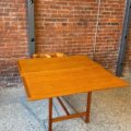 1960s Danish Teak Flip-Top Expanding Dining Table Desk