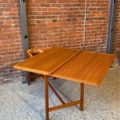 1960s Danish Teak Flip-Top Expanding Dining Table Desk