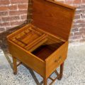 1960s Danish Teak Storage Box Side End Table by Ludvig Pontopiddan