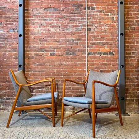 Pair of NV 45 Chairs by Finn Juhl for Niels Vodder