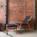 1960s Danish Teak Lounge Chair and Ottoman by Peter Hvidt