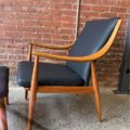 1960s Danish Teak Lounge Chair and Ottoman by Peter Hvidt