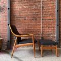 1960s Danish Teak Lounge Chair and Ottoman by Peter Hvidt