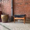 1960s Danish Teak and Leather “Bwana” Ottoman Stool by Finn Juhl