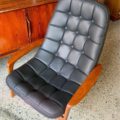 1960s Mid Century Teak “Scoop” Lounge Chair by R Huber