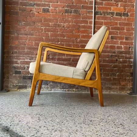 1960s Danish Beech Lounge Chair by Ole Wanscher