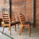 1960s Danish Teak and Leather Dining Chairs