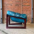 1970s Brazilian Wood and Leather MP91 Chair by Percival Lafer