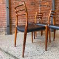 Model 78 Dining Chairs by Niels Møller in Brazilian Rosewood